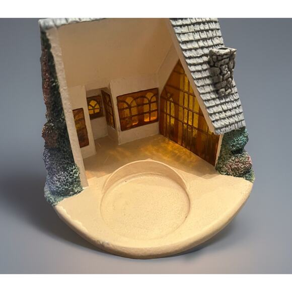 Thomas Kinkade Forest Chapel 2004 Votive Candle Holder Cottage House Village - Picture 8 of 10